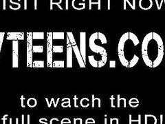 Stacked blonde teen Marsha May gets tied and to give blowjob